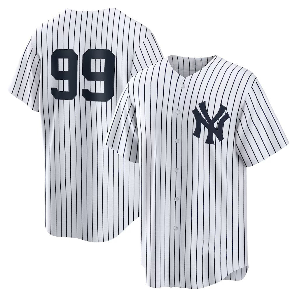 New York Yankees #99 Aaron Judge White Jermy Home Replica Player Name Jersey
