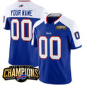Custom B.Bills Active Player Blue White Jermy 2023 F.U.S.E. AFC East Champions Ptach Stitched Jersey