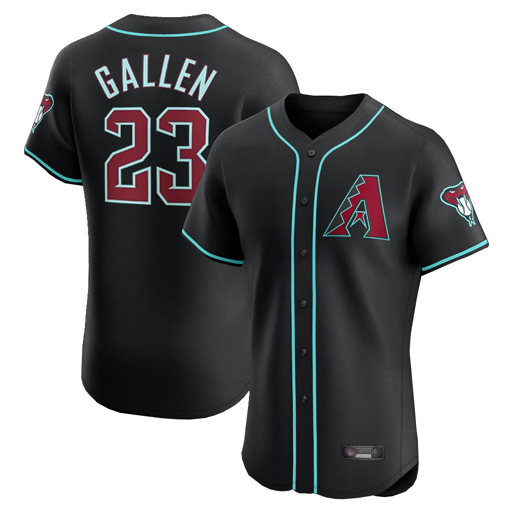 Arizona Diamondbacks #23 Zac Gallen Player Black Jermy Limited Elite Home Game Stitched Jerseys
