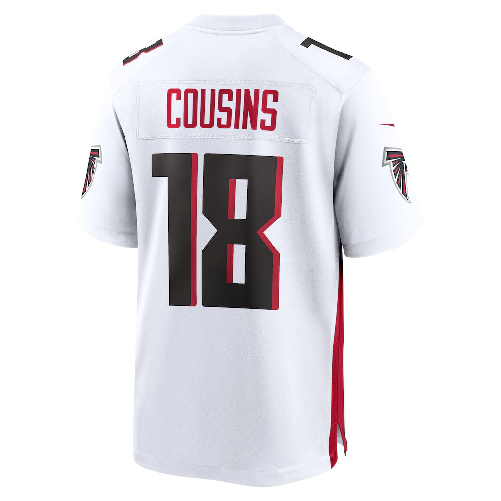 A.Falcons #18 Kirk Cousins White Jermy Game Player Jersey