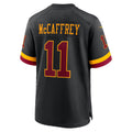 W.Commanders #11 Luke McCaffrey Black Jermy Hail Raiser Alternate Game Jersey