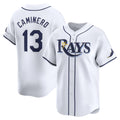 Tampa Bay Rays #13 Junior Caminero White Jermy Home Limited Player Jersey
