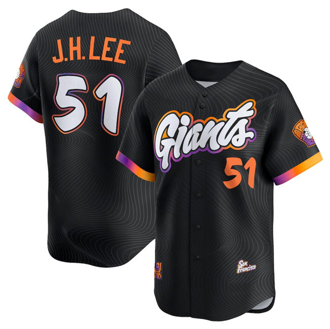 San Francisco Giants #51 Jung Hoo Lee Black Jermy Anthracite 2025 City Connect Limited Stitched Jersey