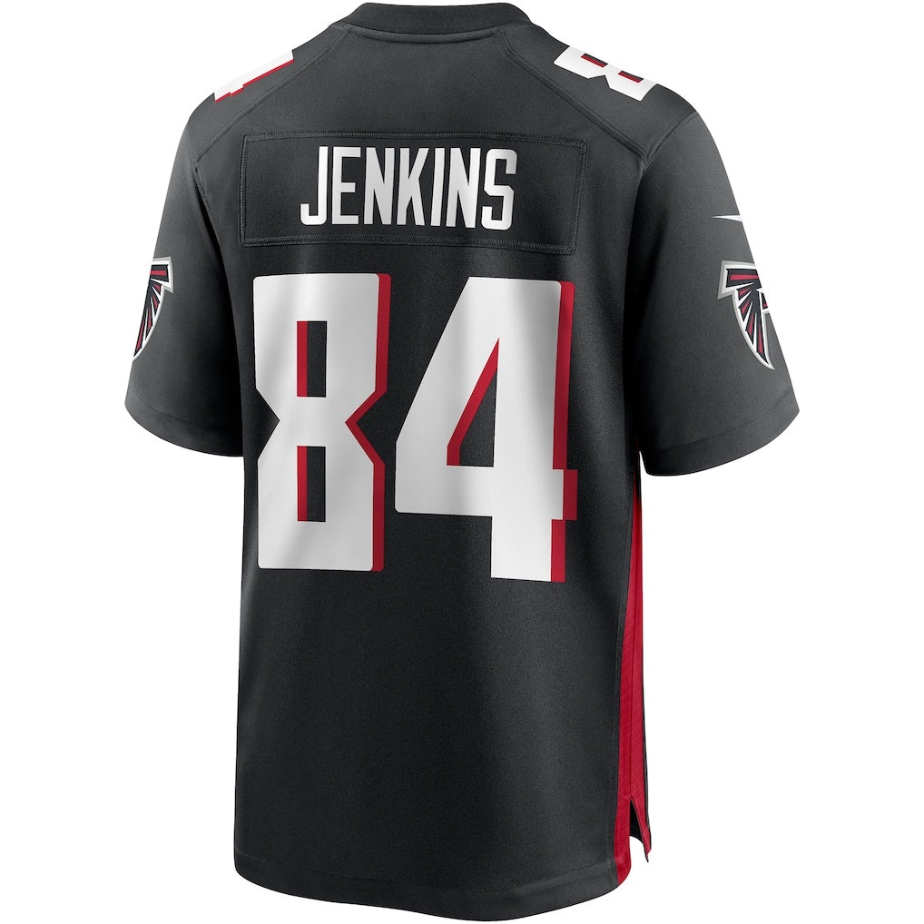 A.Falcons #84 Alfred Jenkins Black Jermy Game Retired Player Jersey