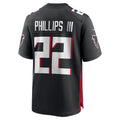 A.Falcons #22 Clark Phillips III Black Jermy Team Game Jersey