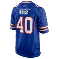 B.Bills #40 Matthew Wright Royal Jermy Team Game Jersey