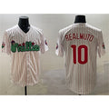Philadelphia Phillies #10 J.T. Realmuto White Jermy Phanatic Cool Base Stitched Jersey