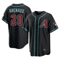 Arizona Diamondbacks #28 Nolan Arenado Player Black Jermy Fashion Home Game Stitched Jerseys