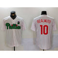 Philadelphia Phillies #10 J.T. Realmuto White Green Jermy Cool Base Stitched Jersey 2