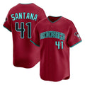 Arizona Diamondbacks #41 Carlos Santana Player Red Jermy Limited Home Game Stitched Jerseys