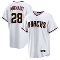 Arizona Diamondbacks #28 Nolan Arenado Player White Jermy Home Game Stitched Jerseys