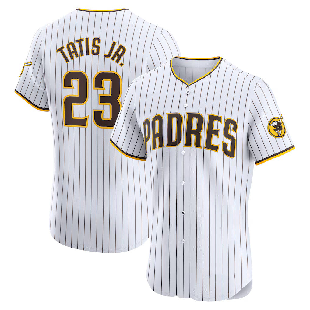 San Diego Padres #23 Fernando Tatis Jr. White Jermy Home Elite Jersey
