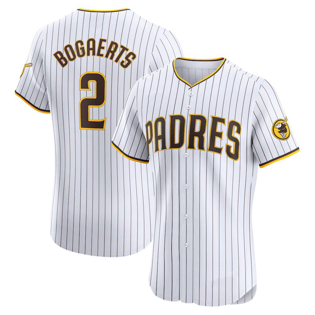 San Diego Padres #2 Xander Bogaerts White Jermy Home Elite Jersey