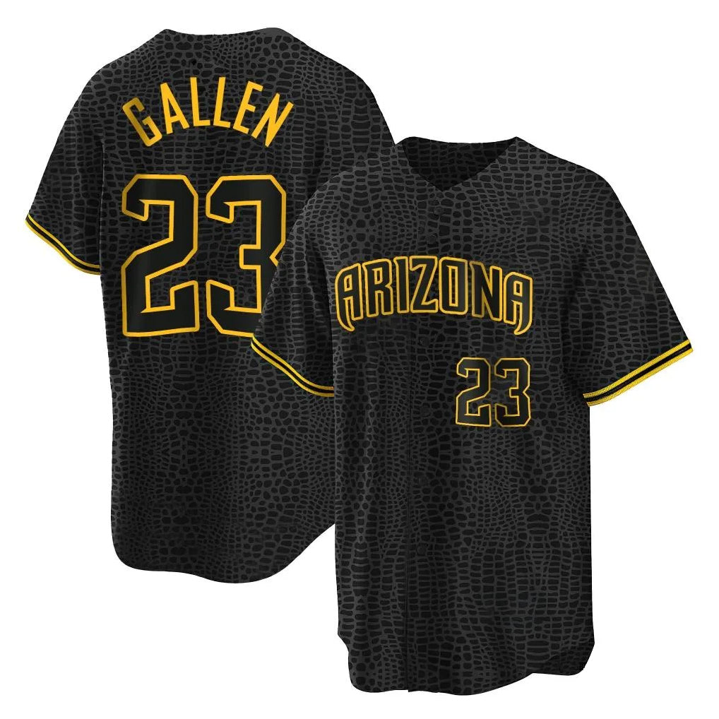 Arizona Diamondbacks #23 Zac Gallen Player Black Jermy Snake Skin City Home Game Stitched Jerseys