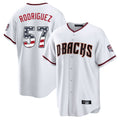 Arizona Diamondbacks #57 Eduardo Rodriguez Player White Jermy USA 250 Fourth of July Home Game Stitched Jerseys