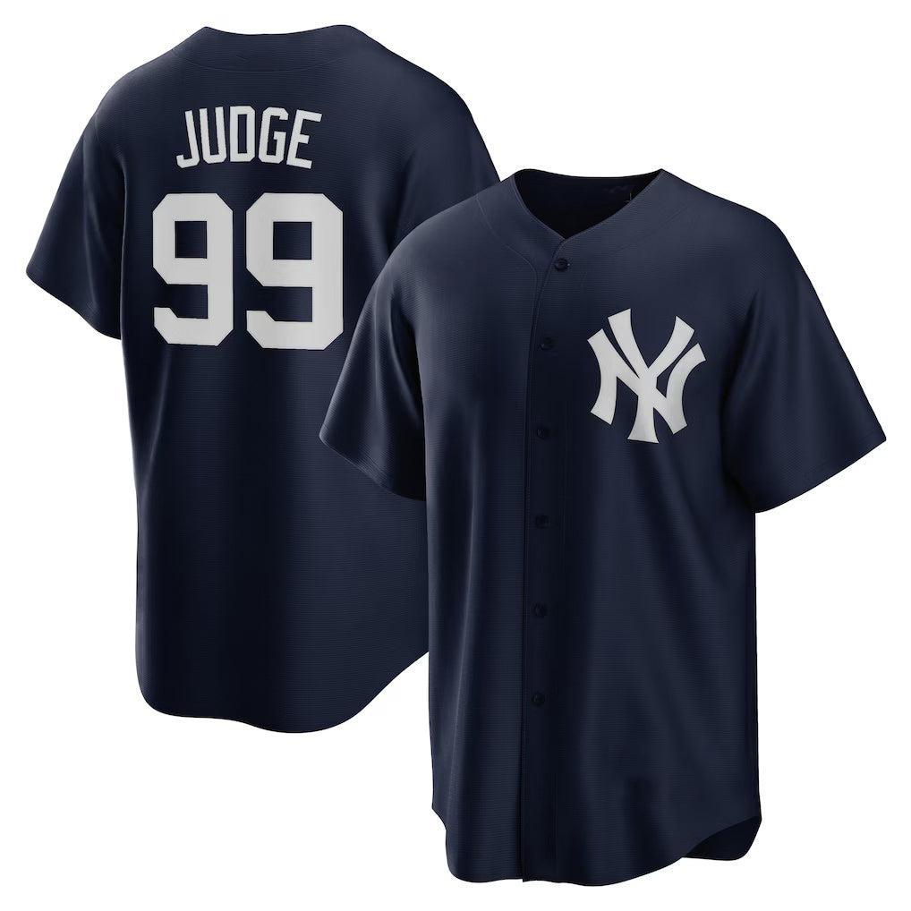 New York Yankees #99 Aaron Judge Navy Jermy 2020 Spring Training Replica Player Jersey