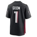A.Falcons Number #1 Groom Black Jermy Game Jersey