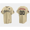 Custom Arizona Diamondbacks Active Player Gold Jermy 2023 World Series City Connect Cool Base Stitched Jersey