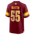 W.Commanders #55 Jacob Martin Burgundy Jermy Team Game Jersey
