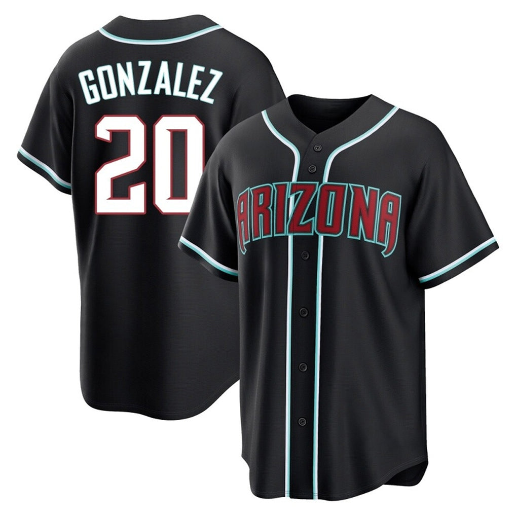 Arizona Diamondbacks #20 Luis Gonzalez Player Black Jermy Home Game Stitched Jerseys