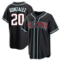 Arizona Diamondbacks #20 Luis Gonzalez Player Black Jermy Home Game Stitched Jerseys