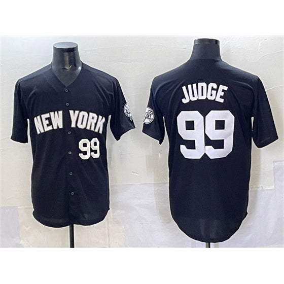 New York Yankees #99 Aaron Judge Black Jermy Limited Stitched Jersey