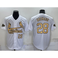 St. Louis Cardinals #28 Nolan Arenado Number White Jermy 2022 All Star Stitched Cool Base Jersey