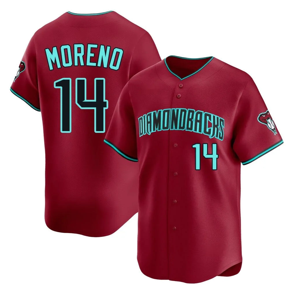 Arizona Diamondbacks #14 Gabriel Moreno Player Red Jermy Limited Home Game Stitched Jerseys