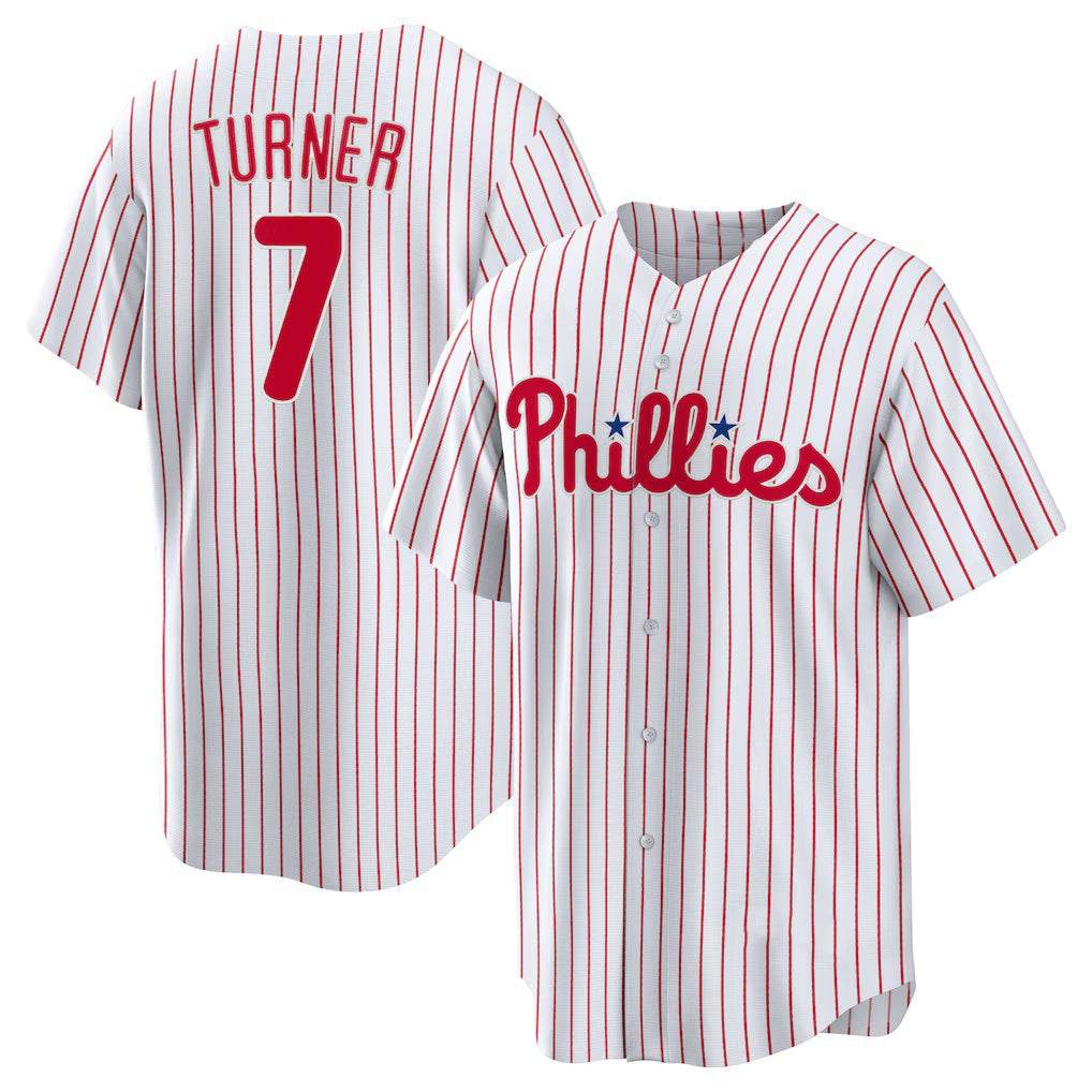 Philadelphia Phillies #7 Trea Turner White Jermy Home Replica Player Jersey