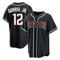 Arizona Diamondbacks #12 Lourdes Gurriel Jr Player Black Jermy Home Game Stitched Jerseys