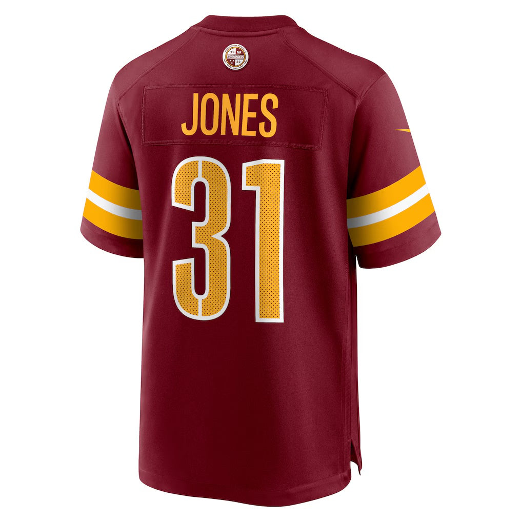 W.Commanders #31 Jonathan Jones Burgundy Jermy Team Game Jersey