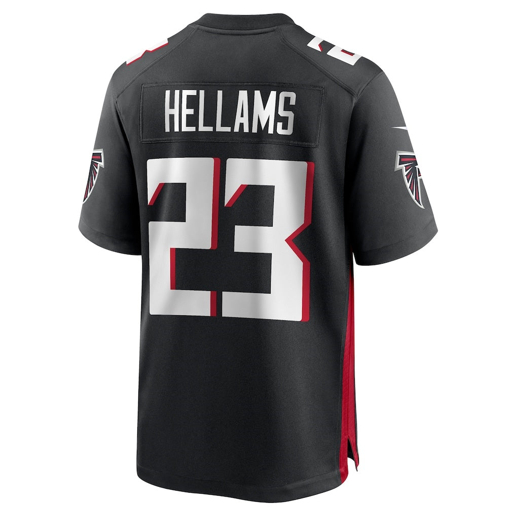 A.Falcons #23 DeMarcco Hellams Black Jermy Team Game Jersey