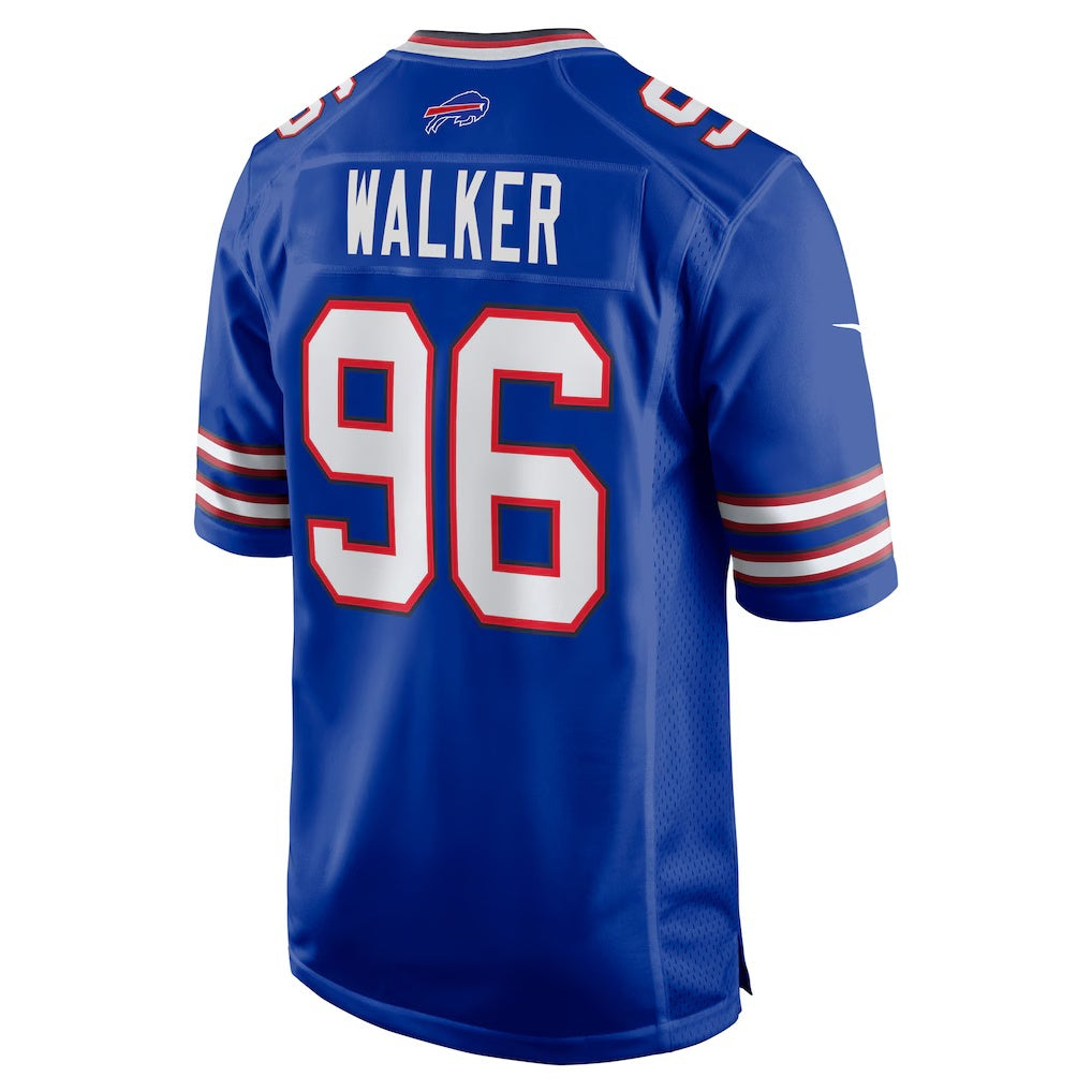 B.Bills #96 Deone Walker Royal Jermy Team Game Jersey