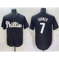 Philadelphia Phillies #7 Trea Turner Black Jermy Lights Out Limited Stitched Jersey