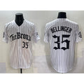 New York Yankees #35 Cody Bellinger White Jermy Pinstripe 'Gothic Legacy Edition' Vapor Premier Limited Stitched Jersey