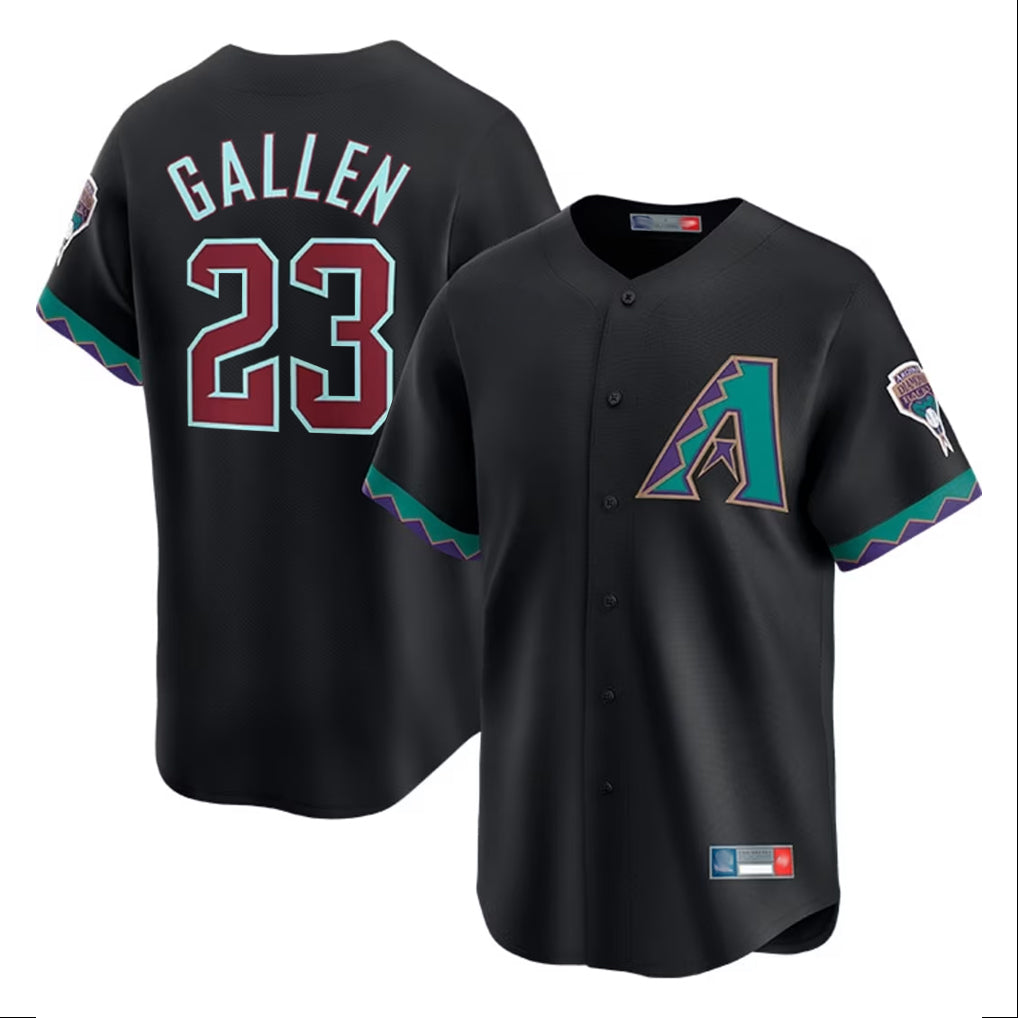 Arizona Diamondbacks #23 Zac Gallen Player Black Jermy Fashion Out Home Game Stitched Jerseys