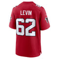 A.Falcons #62 Corey Levin Red Jermy Team Game Jersey