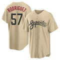 Arizona Diamondbacks #57 Eduardo Rodriguez Player Tan Jermy City Connect Home Game Stitched Jerseys