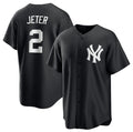 New York Yankees #2 Derek Jeter Black Jermy Lights Out Limited Stitched Jersey