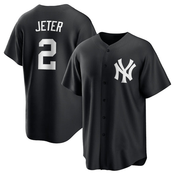 New York Yankees #2 Derek Jeter Black Jermy Lights Out Limited Stitched Jersey