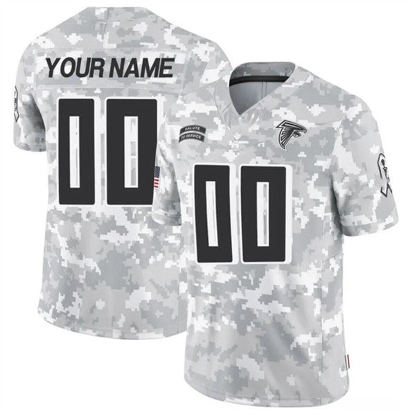 Custom A.Falcons Active Player 2024 F.U.S.E Arctic Camo Jermy Salute to Service Limited Stitched Jersey