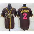 San Diego Padres #2 Xander Bogaerts Brown Jermy NEW 2023 City Connect Cool Base Stitched Jersey