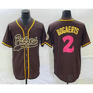 San Diego Padres #2 Xander Bogaerts Brown Jermy NEW 2023 City Connect Cool Base Stitched Jersey