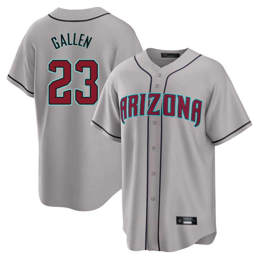 Arizona Diamondbacks #23 Zac Gallen Player Gray Jermy Road Home Game Stitched Jerseys