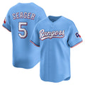Texas Rangers #5 Corey Seager Light Blue Jermy Alternate Limited Player Jersey