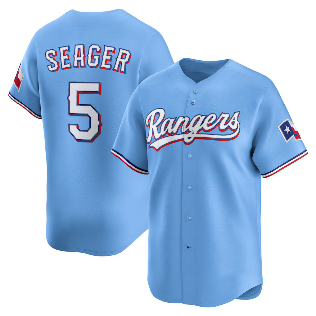 Texas Rangers #5 Corey Seager Light Blue Jermy Alternate Limited Player Jersey