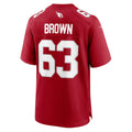 A.Cardinals #63 Evan Brown Cardinal Jermy Team Game Jersey