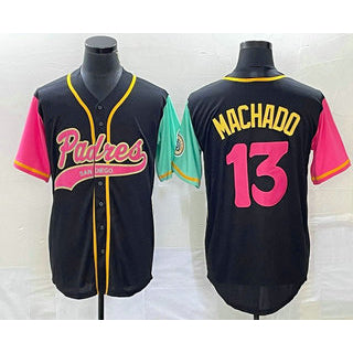 San Diego Padres #13 Manny Machado Black Jermy NEW 2023 City Connect Cool Base Stitched Jersey