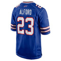 B.Bills #23 Dee Alford Royal Jermy Team Game Jersey