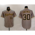 Pittsburgh Pirates #30 Paul Skenes Number Grey Jermy Stitched Jersey